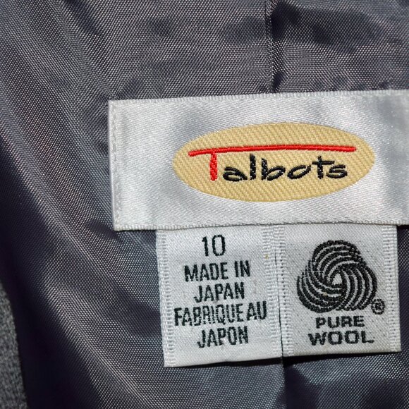 Talbots Classic Gray Wool Blend Blazer | Size 10 - Picture 3 of 5